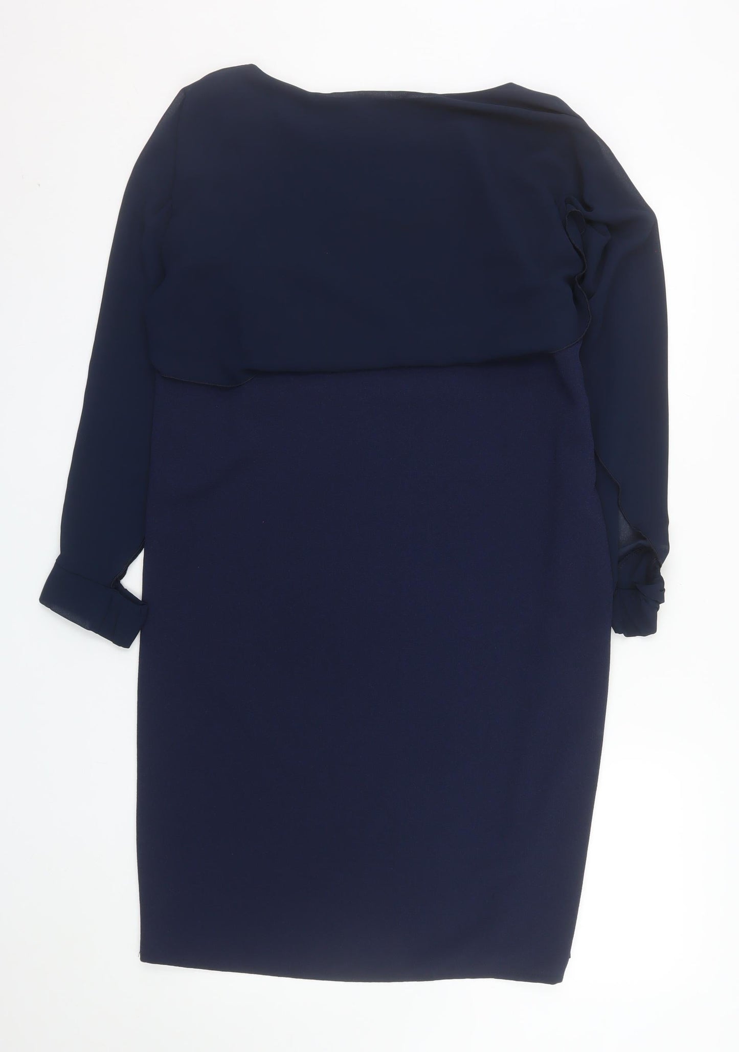 Pala D’Oro Women's Blue Sheath Knee Length Dress M