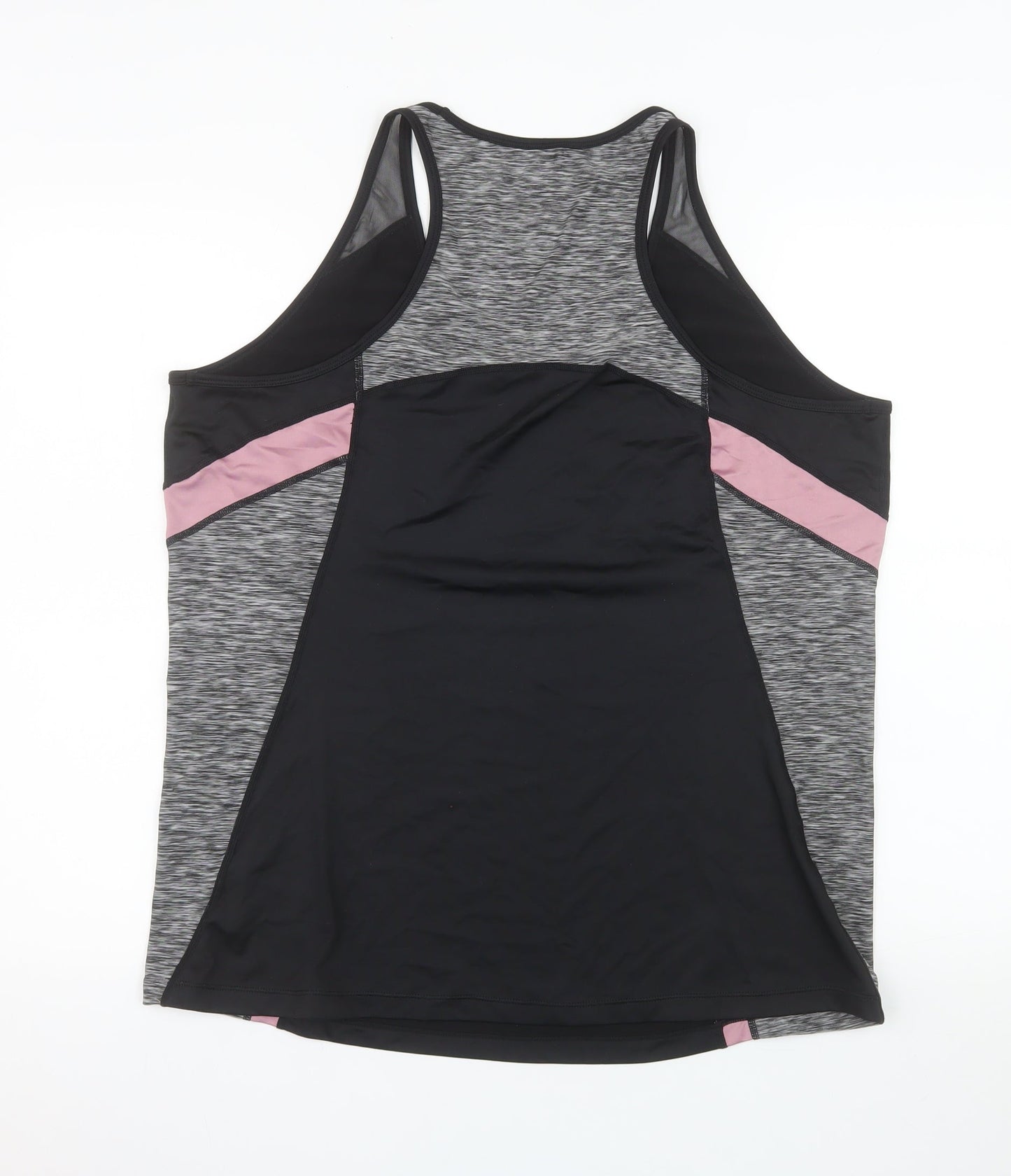 F&F Women’s Black Grey Racerback Active Tank Top XL