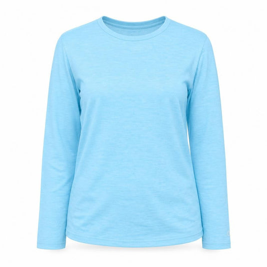 Champion Womens Blue Long Sleeve Polyester Activewear Top L