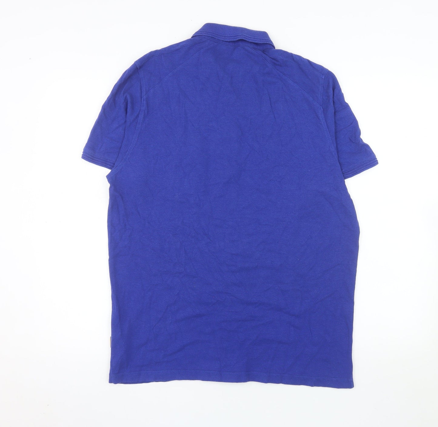 Ted Baker Men's Blue Cotton Modal Polo Shirt Size 6 XL