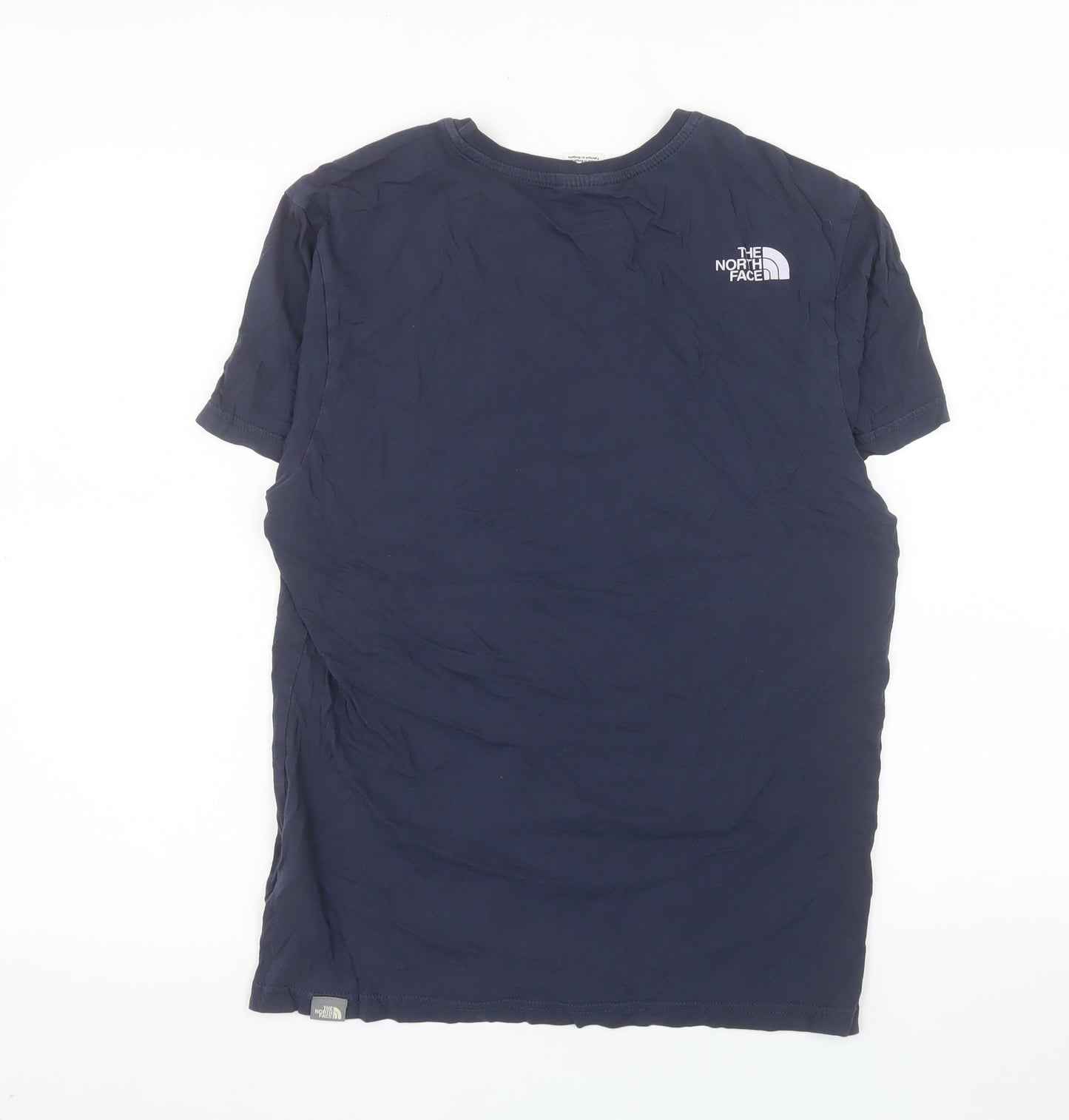 The North Face Men's Navy Blue Cotton Crew Neck T-Shirt Size S
