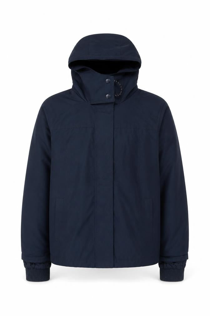 Springfield Men's Blue Hooded Waterproof Parka Jacket Size M