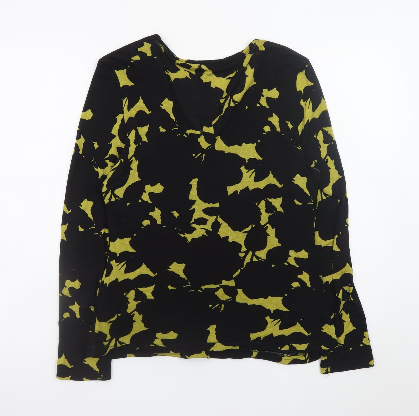 Betty Jackson Black Women's Green Floral Viscose Top Size 14