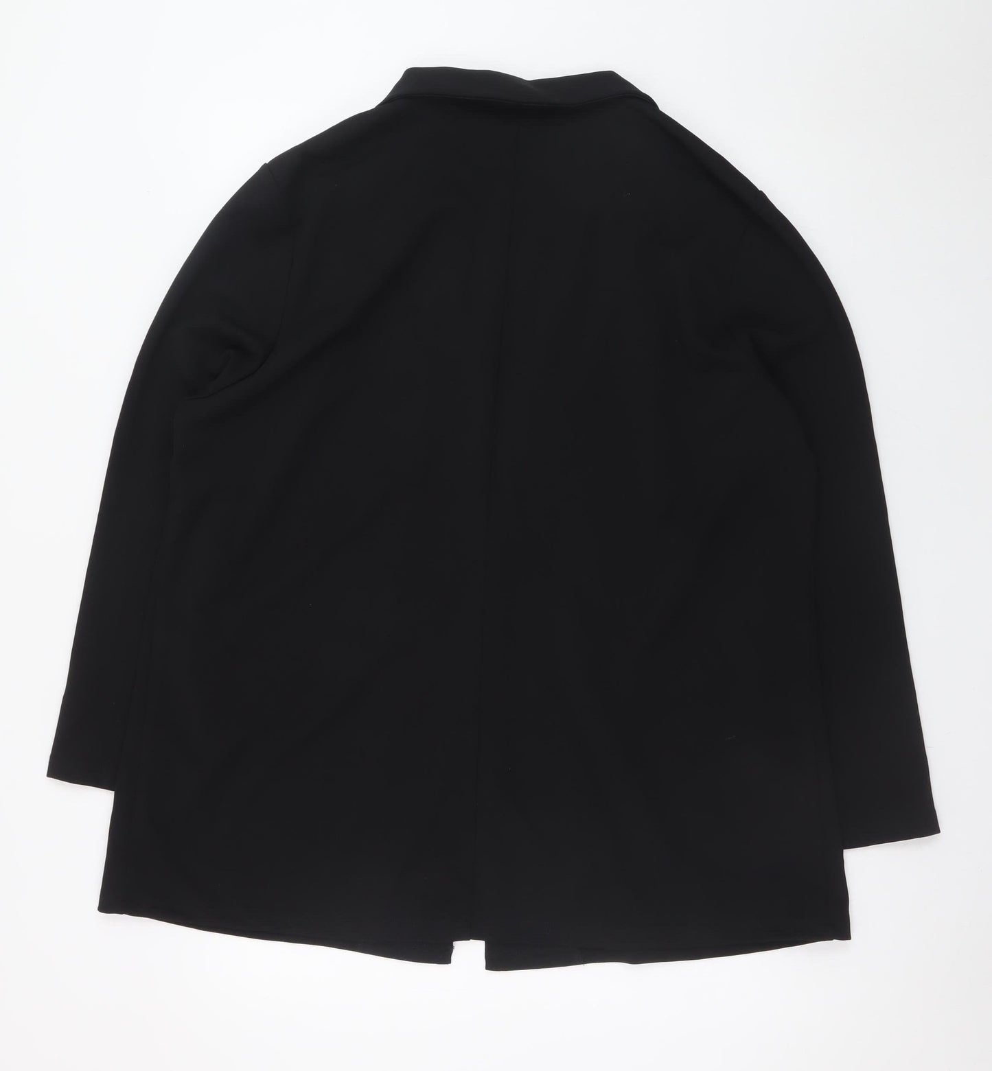 ASOS Design Women Black Blazer UK 18 Single Breasted Polyester