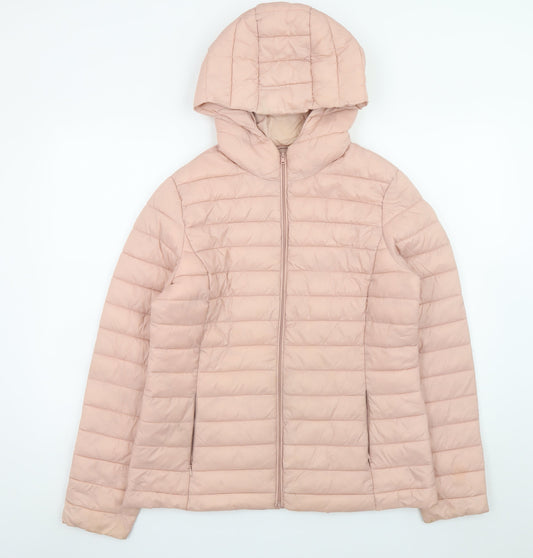 St. Bernard Women’s Pink Hooded Puffer Jacket Size 14 Medium