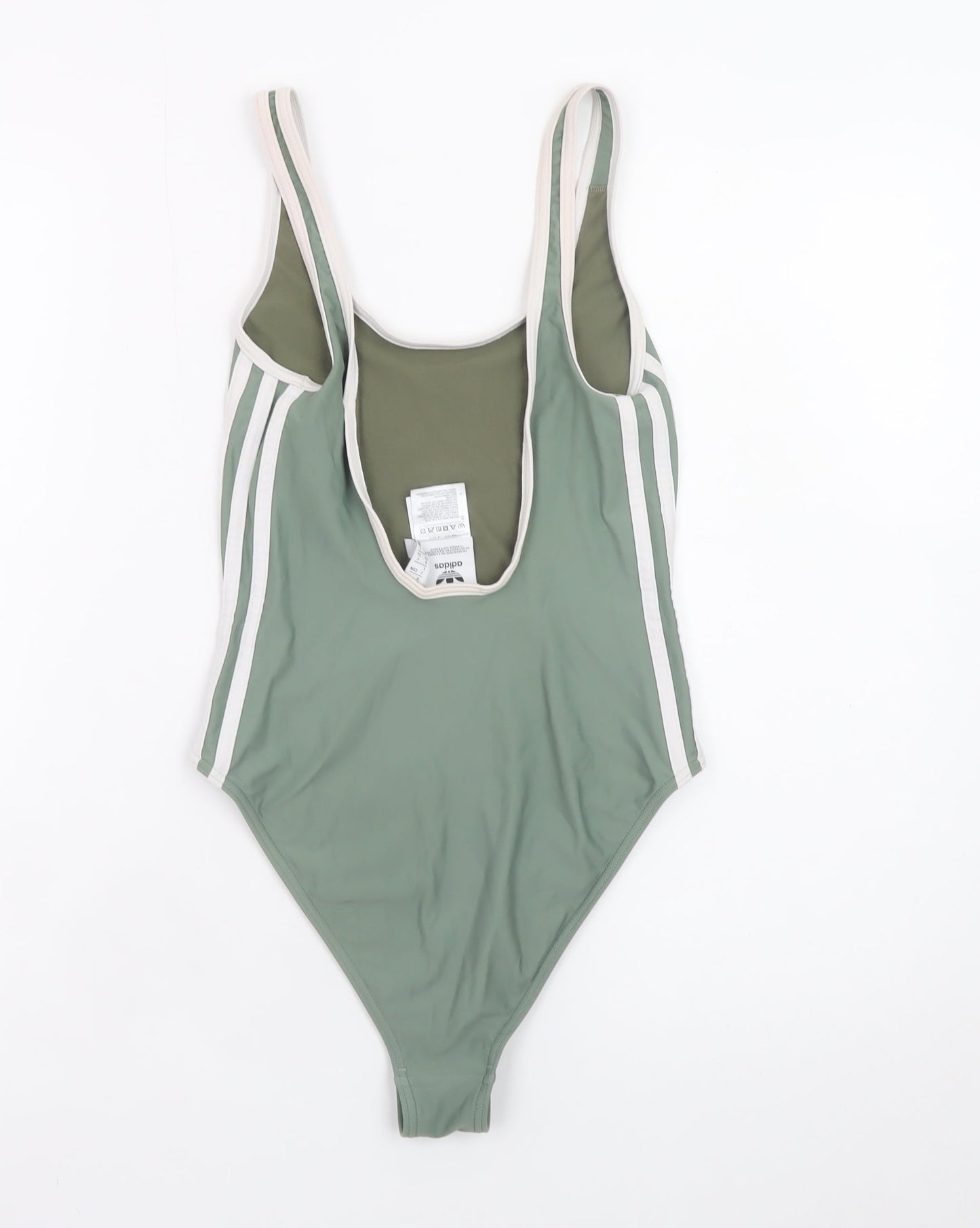 Adidas Womens Green One Piece Swimsuit Size 8 Sports Style
