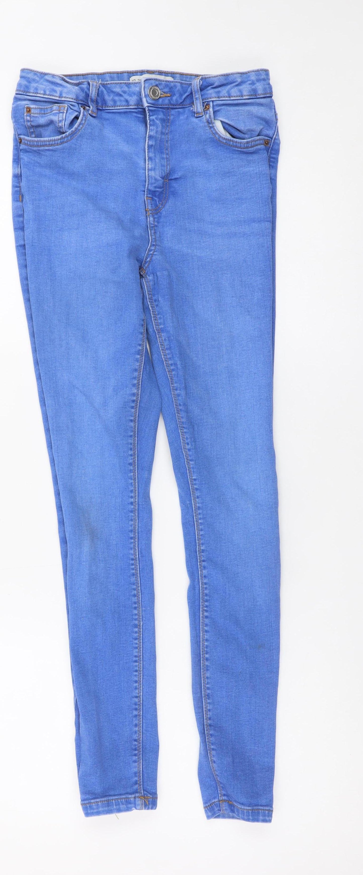 Primark Women Blue Skinny Jeans Size 10 Slim Fit Denim