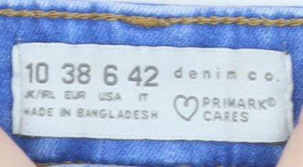 Primark Women Blue Skinny Jeans Size 10 Slim Fit Denim