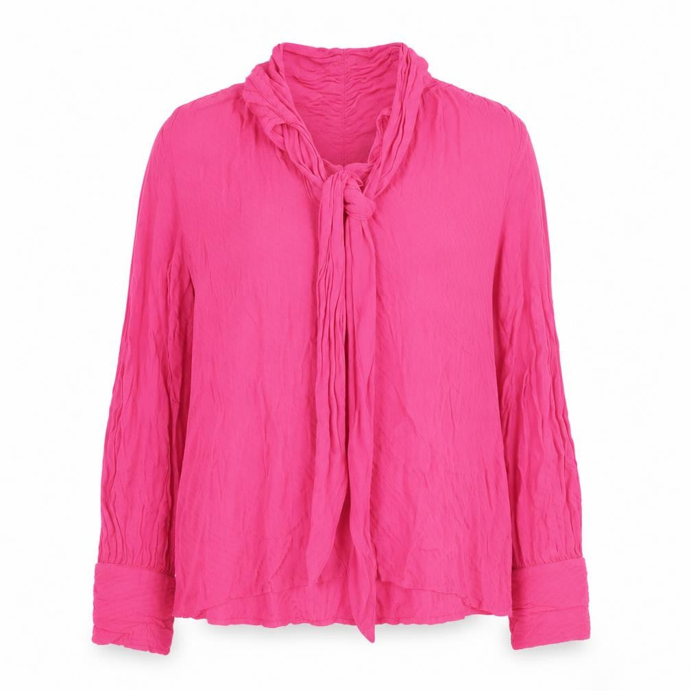 Gallery Womens Pink Long Sleeve Viscose Tunic Blouse Size 12