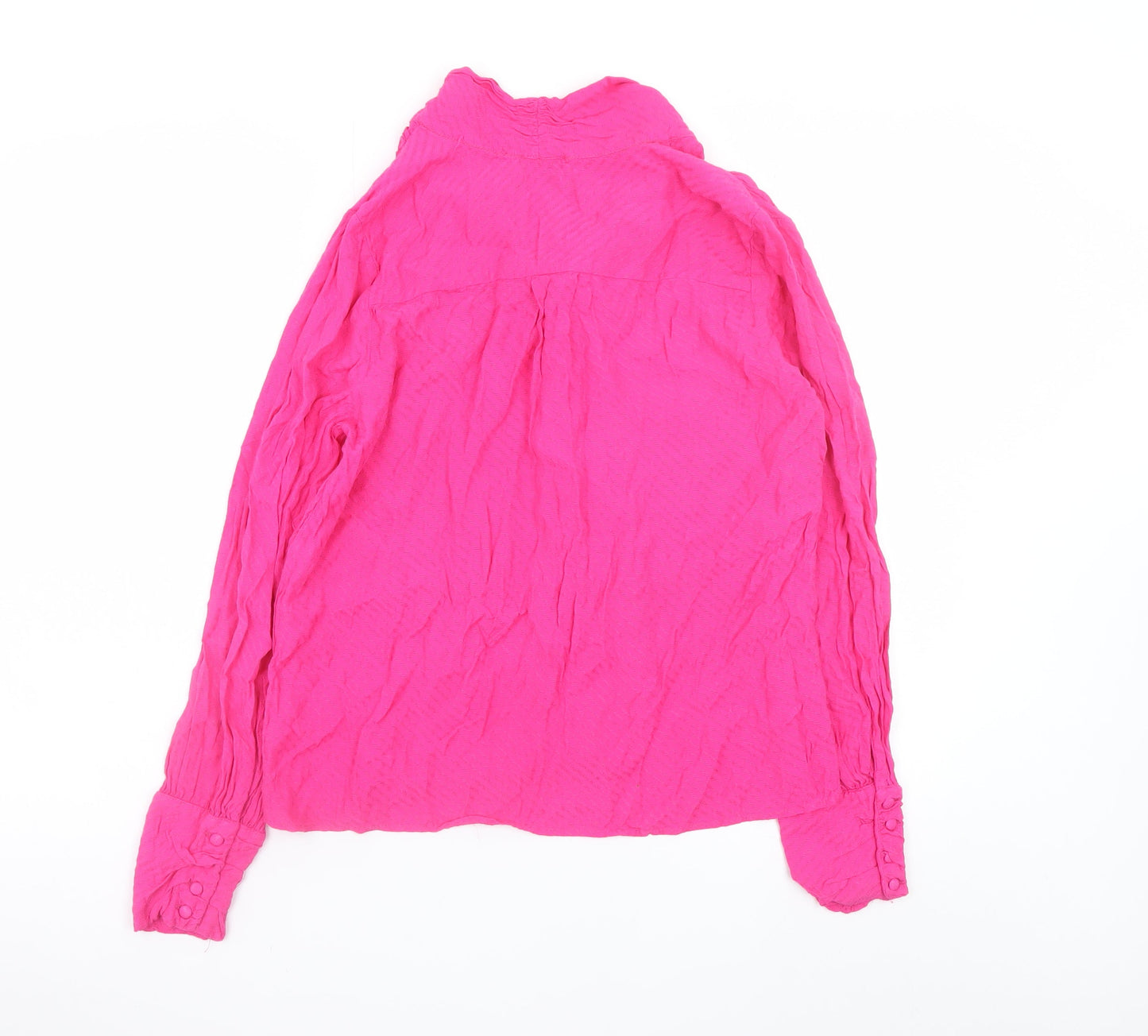 Gallery Womens Pink Long Sleeve Viscose Tunic Blouse Size 12
