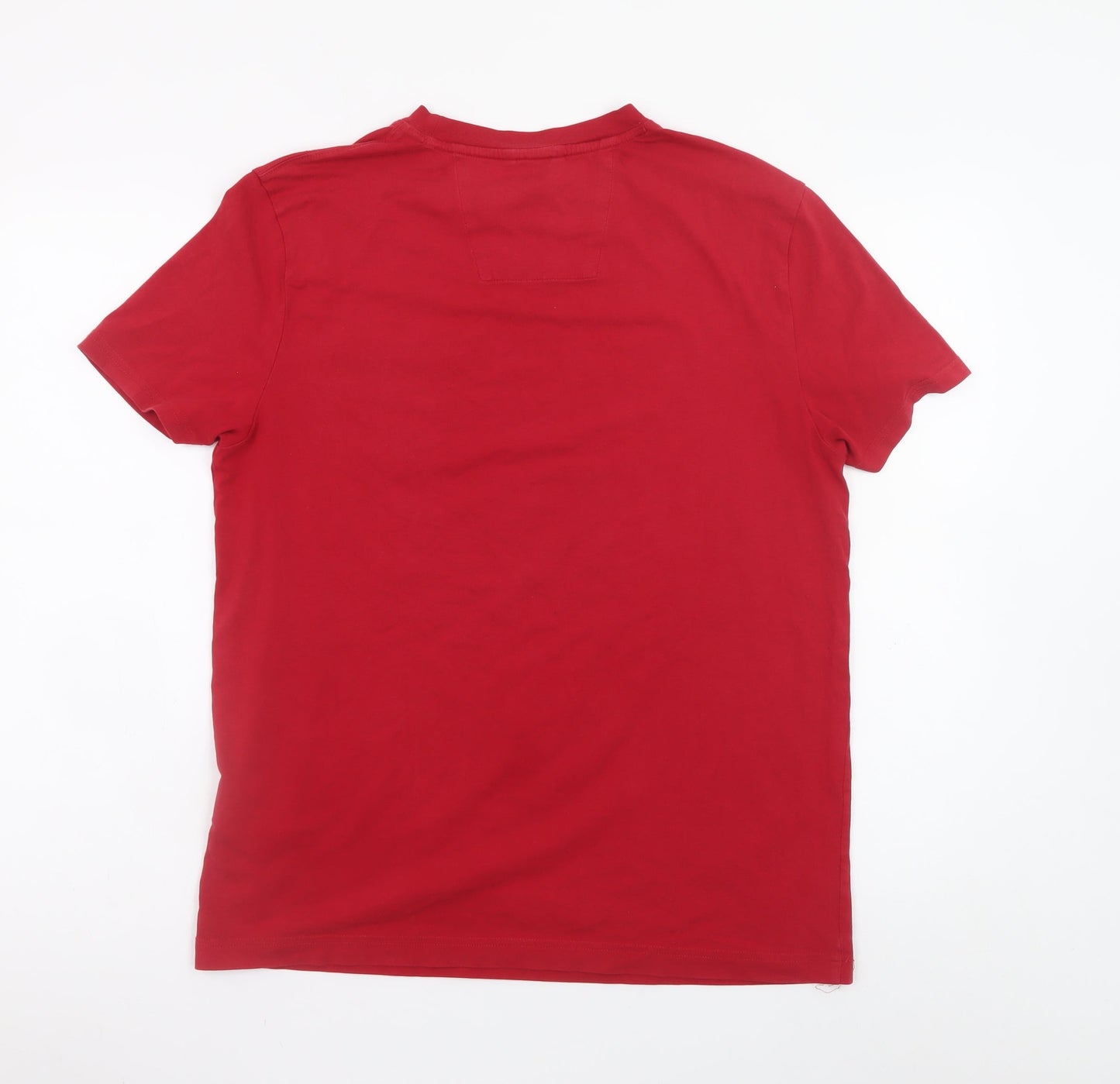 Nautica Men's Red Short Sleeve Cotton Stretch Pocket T-Shirt Size M