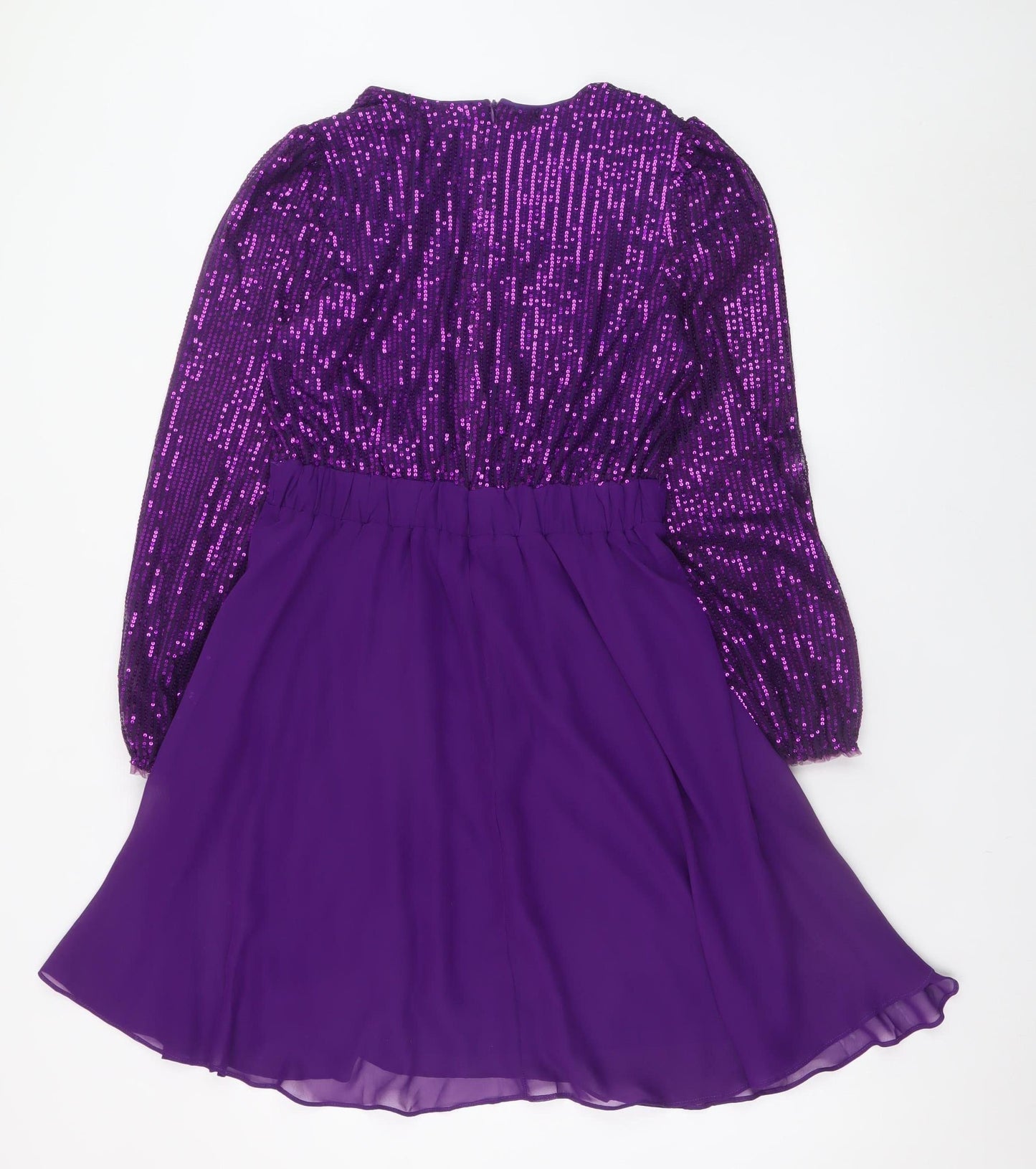 Kate & Pippa Women's Purple Sequin Fit & Flare Short Dress Size S