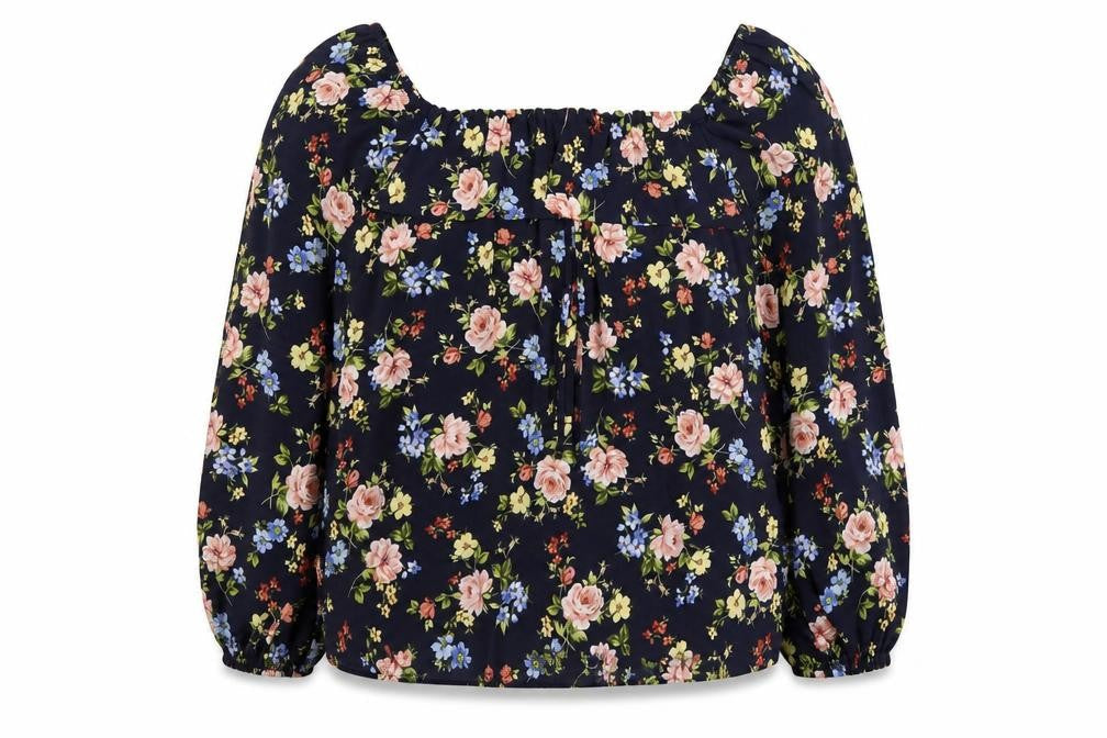 St. Bernard for Dunnes Stores Women's Navy Floral Blouse Size 14