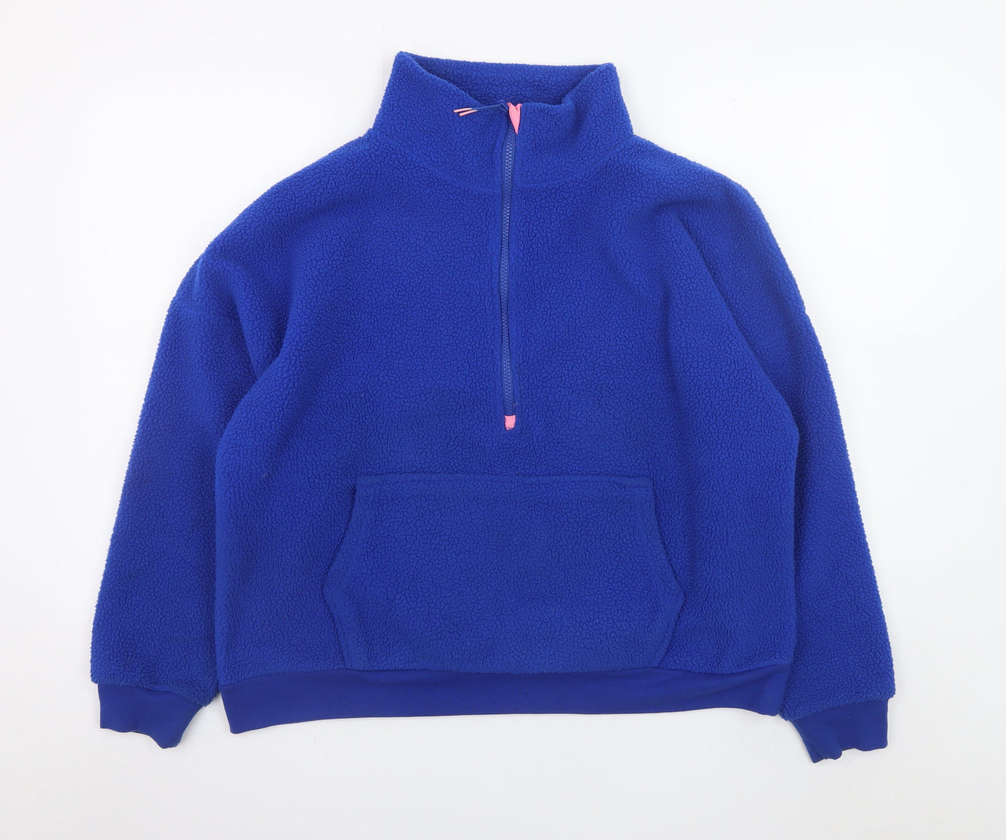 Dunnes Stores Women's Blue Fleece 1/2 Zip Pullover Sweatshirt M