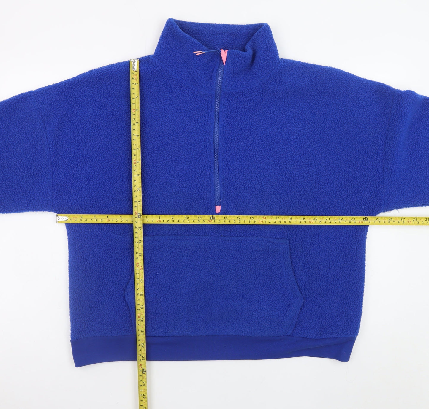 Dunnes Stores Women's Blue Fleece 1/2 Zip Pullover Sweatshirt M