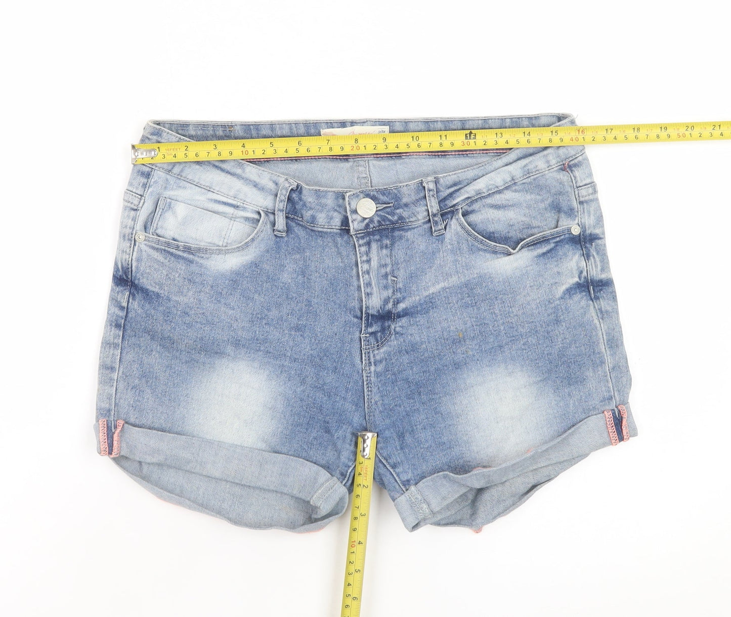 Diverse Women Blue Denim Cut-Off Shorts XL Casual Summer