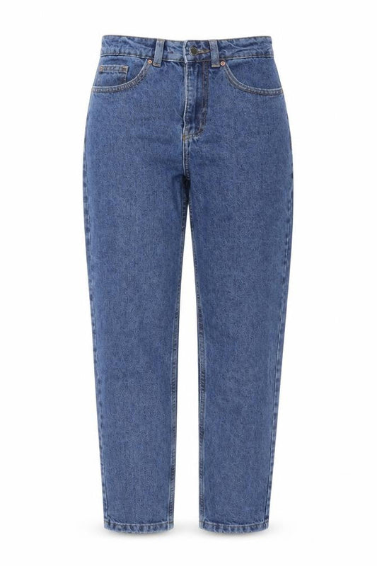 Primark Women’s Blue High Rise Mom Jeans Size 8 Relaxed Fit Denim