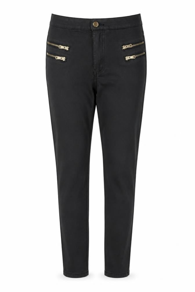Quiz Women's Black Slim Fit Zip Jeggings Size 10