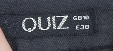 Quiz Women's Black Slim Fit Zip Jeggings Size 10