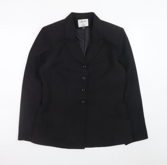 Le Suit Women's Black Size 8 Single-Breasted Blazer Jacket