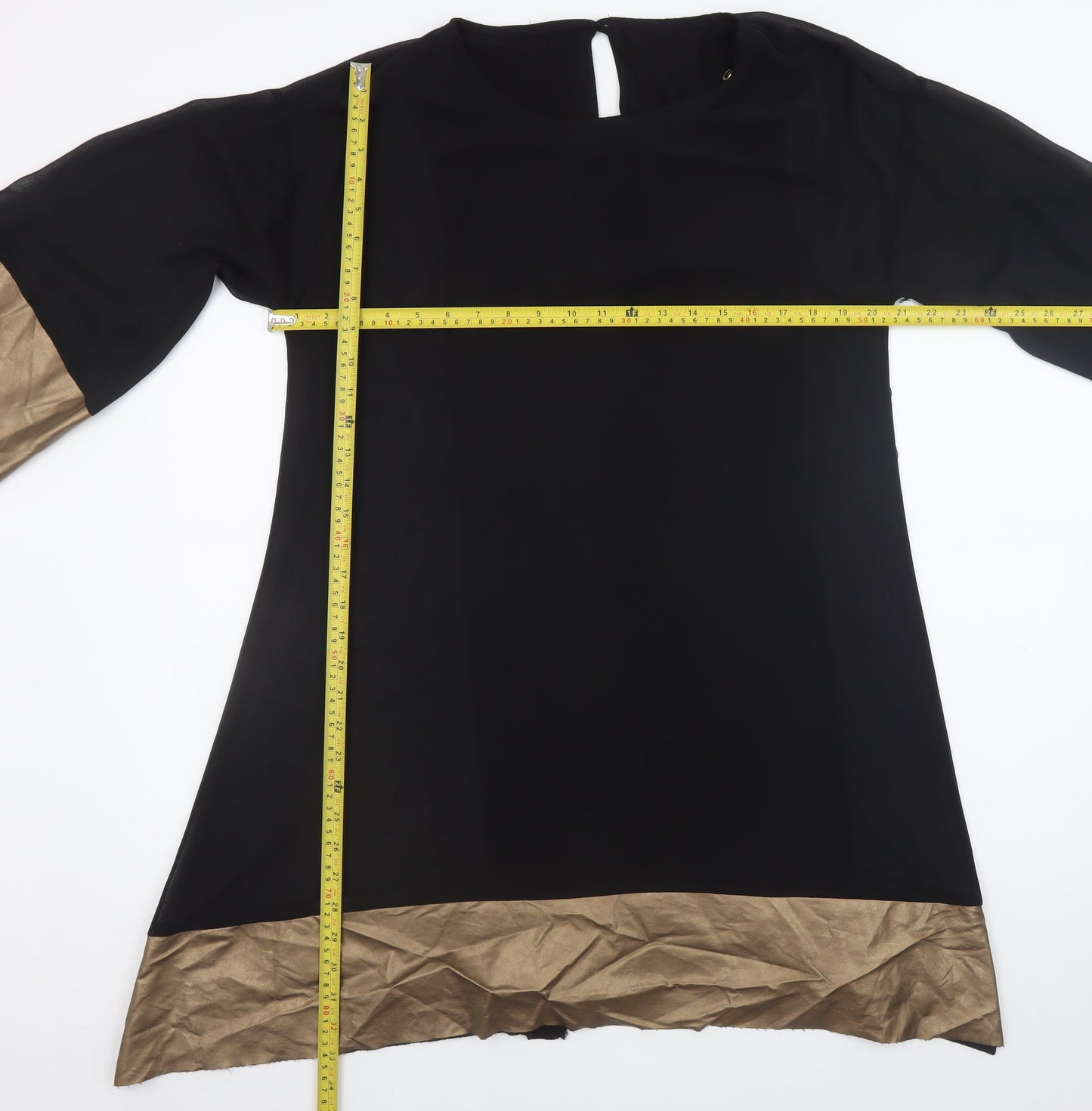 Teddy S.P.A. Women Black L Colourblock Shift Dress