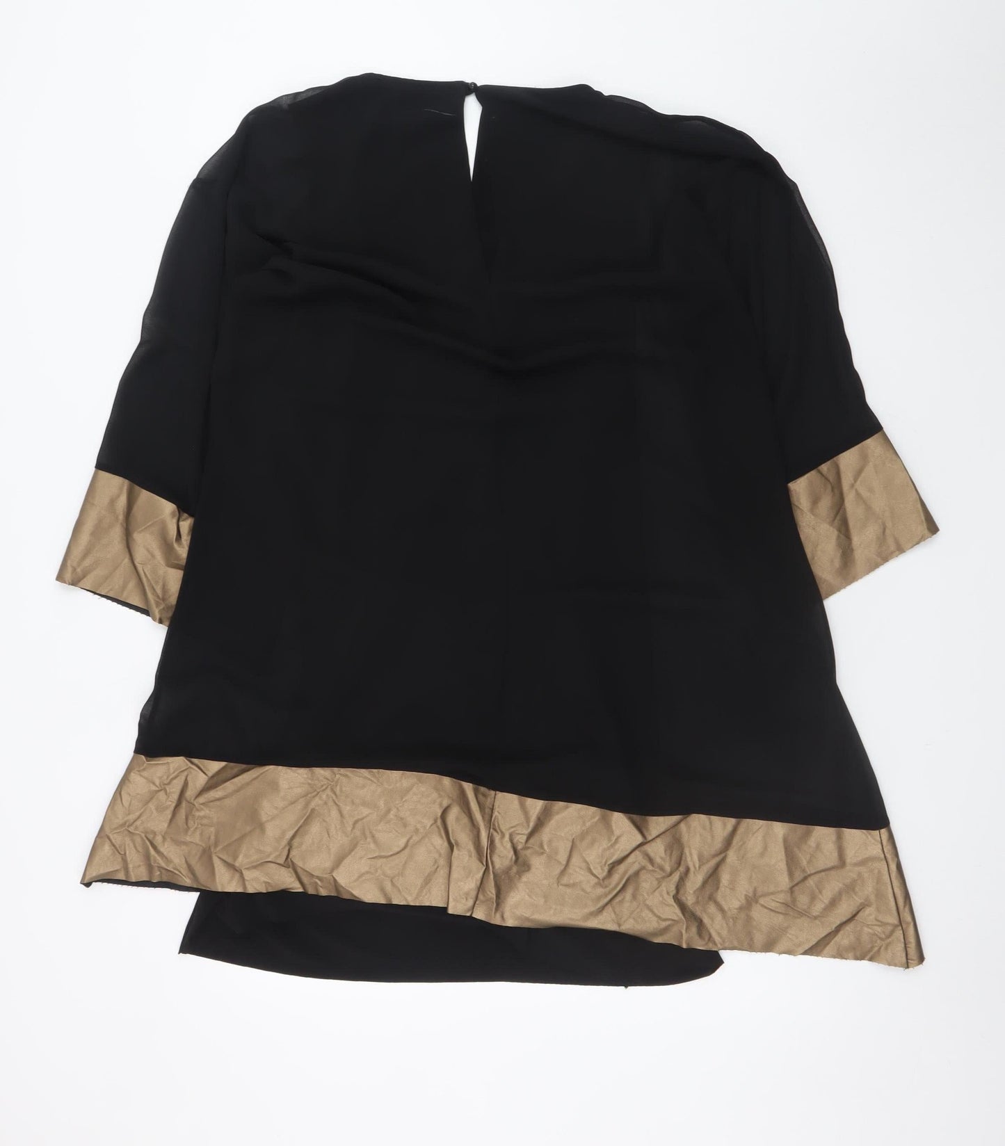 Teddy S.P.A. Women Black L Colourblock Shift Dress