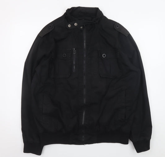 Burton Mens Black XL Military Style Cotton Jacket