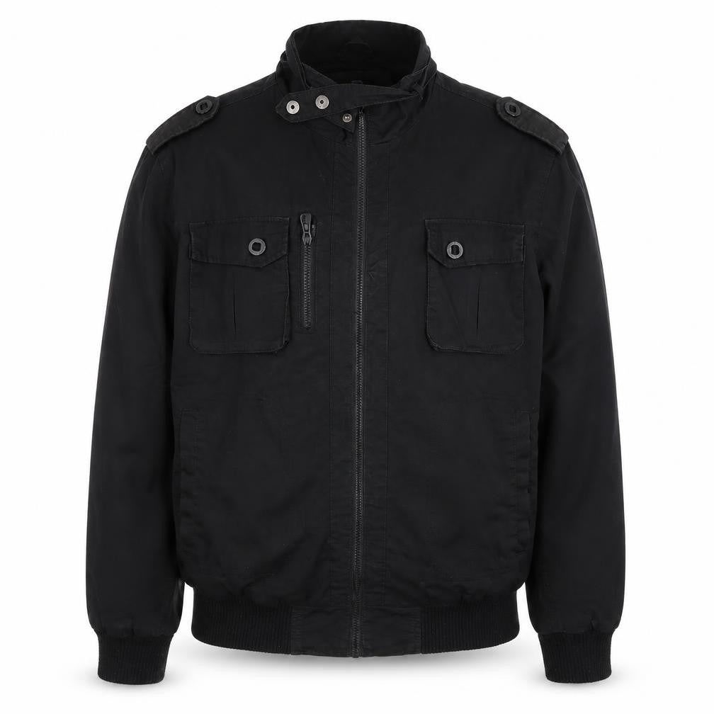 Burton Mens Black XL Military Style Cotton Jacket