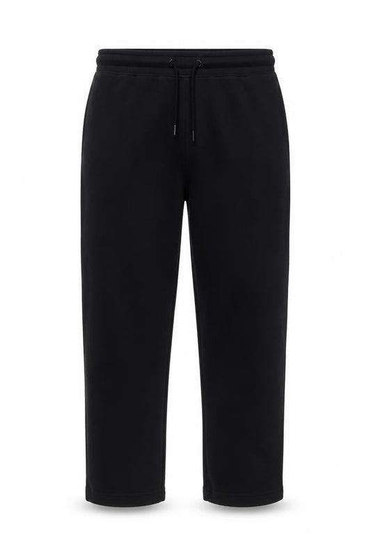 Front view of Dunnes Men's Black XL Sweatpants Fleece Elastic Waist
