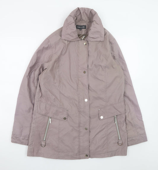 Harvey & Jones Women’s Purple Mid-Length Water Resistant Jacket UK 14