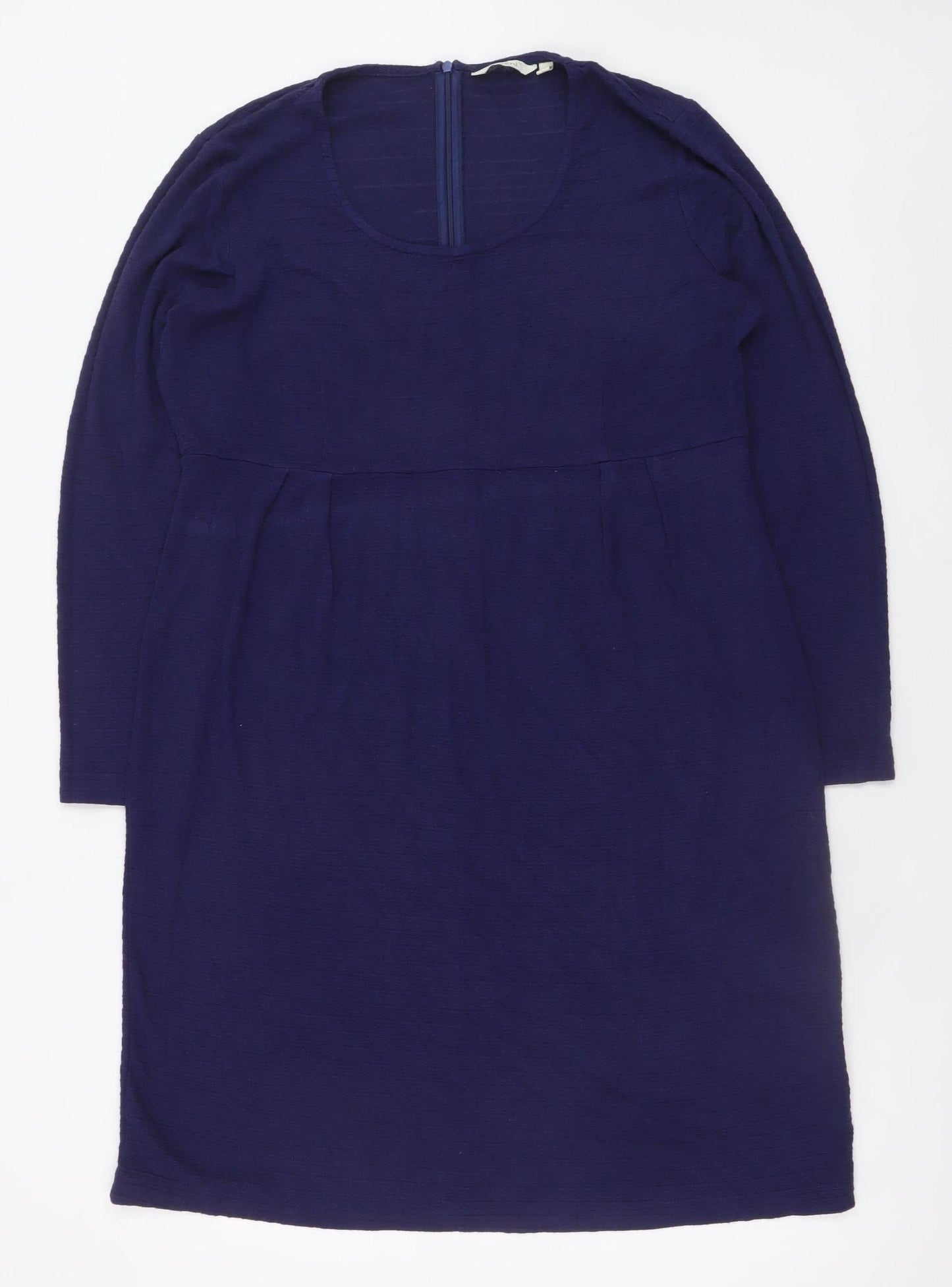 Adini Women's Blue Long Sleeve Shift Dress Size L Viscose Blend