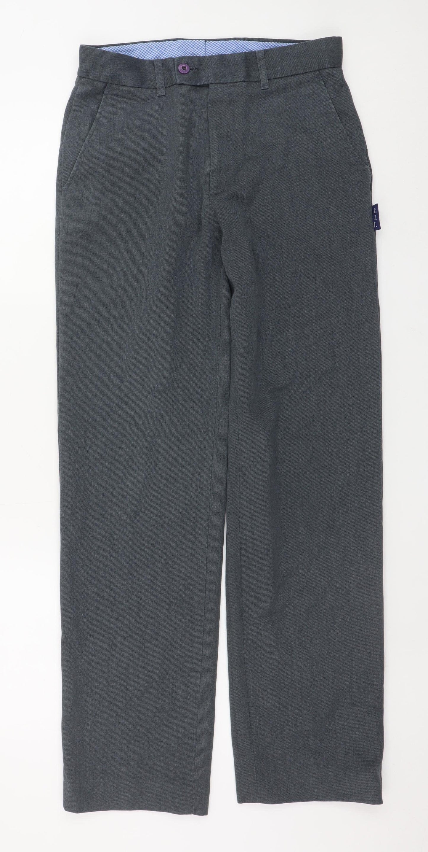 Hunter Men Grey Chino Trousers 30x32 Regular Fit