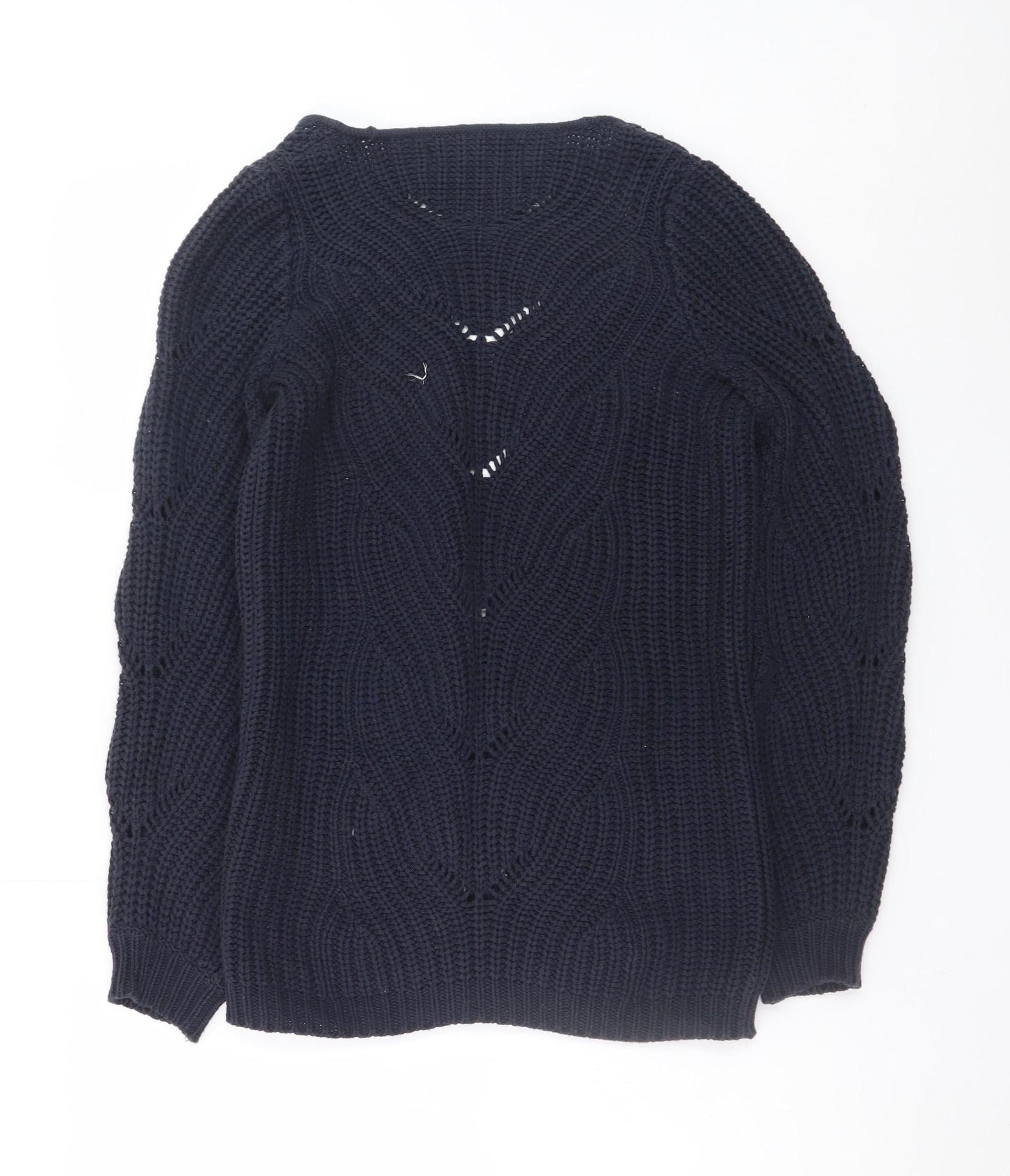 Vero Moda Women's Blue Chunky-Knit Open Cardigan XS