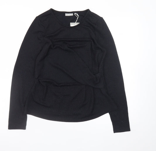 Fransa Women's Black Long Sleeve Polyester Blouse M