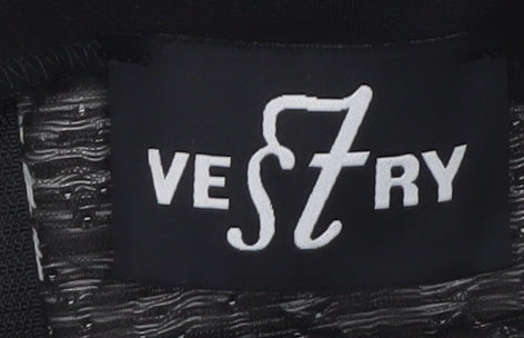 Vestry Women Black Geometric Shift Dress Size 12 Sleeveless