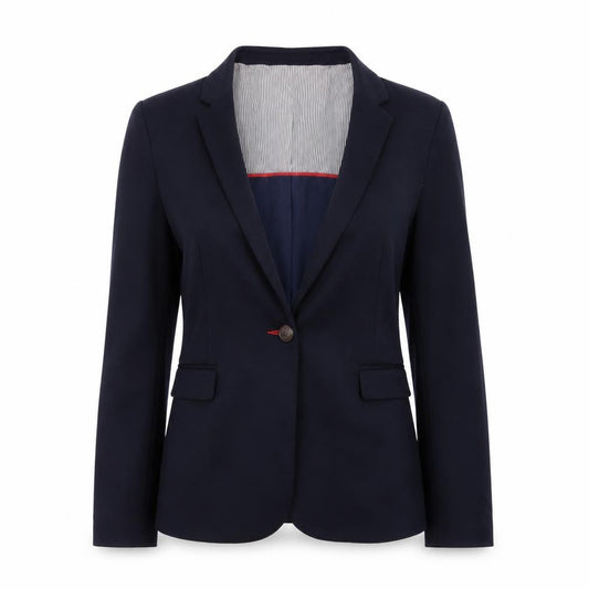 Dunnes Women’s Navy Blue Blazer Size 12 Regular Fit Business Jacket