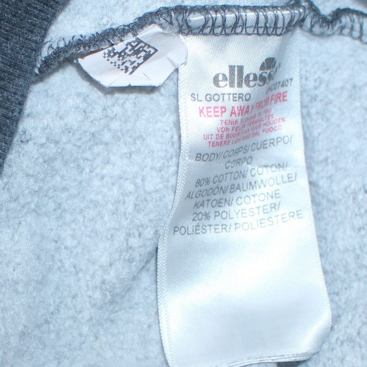 Ellesse Men's Blue Pullover Hoodie XS Fleece Graphic Regular Fit