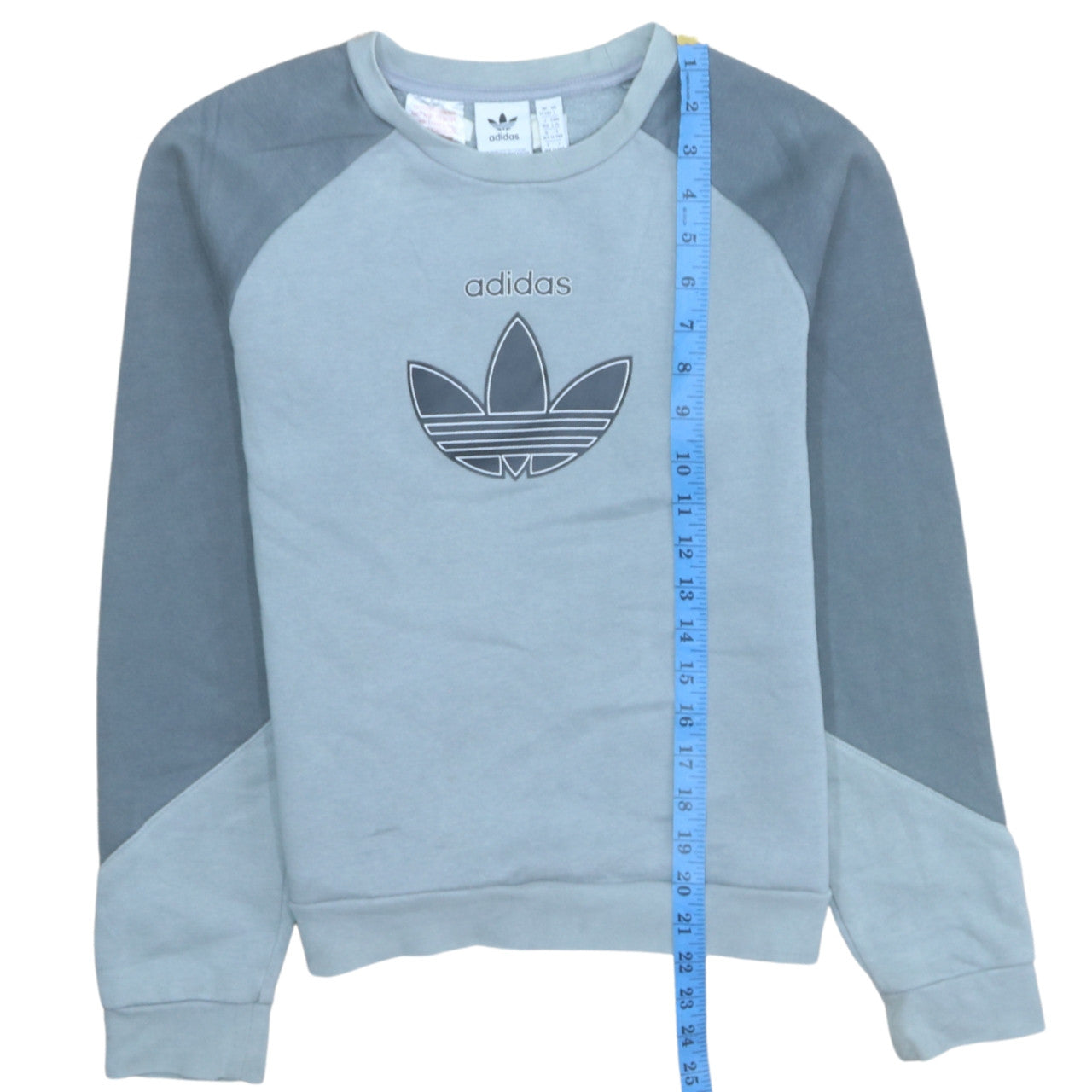adidas Boys Grey Colourblock Pullover Sweatshirt 13-14 Years