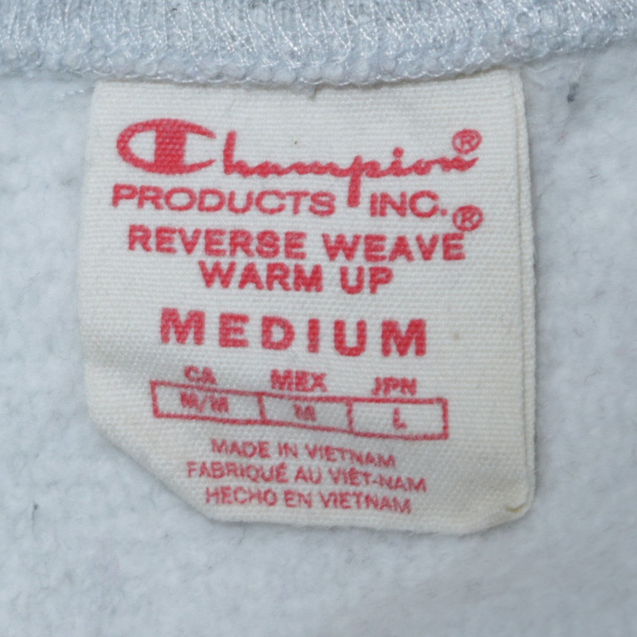 Champion Men's Grey Reverse Weave Crew Neck Sweatshirt Medium