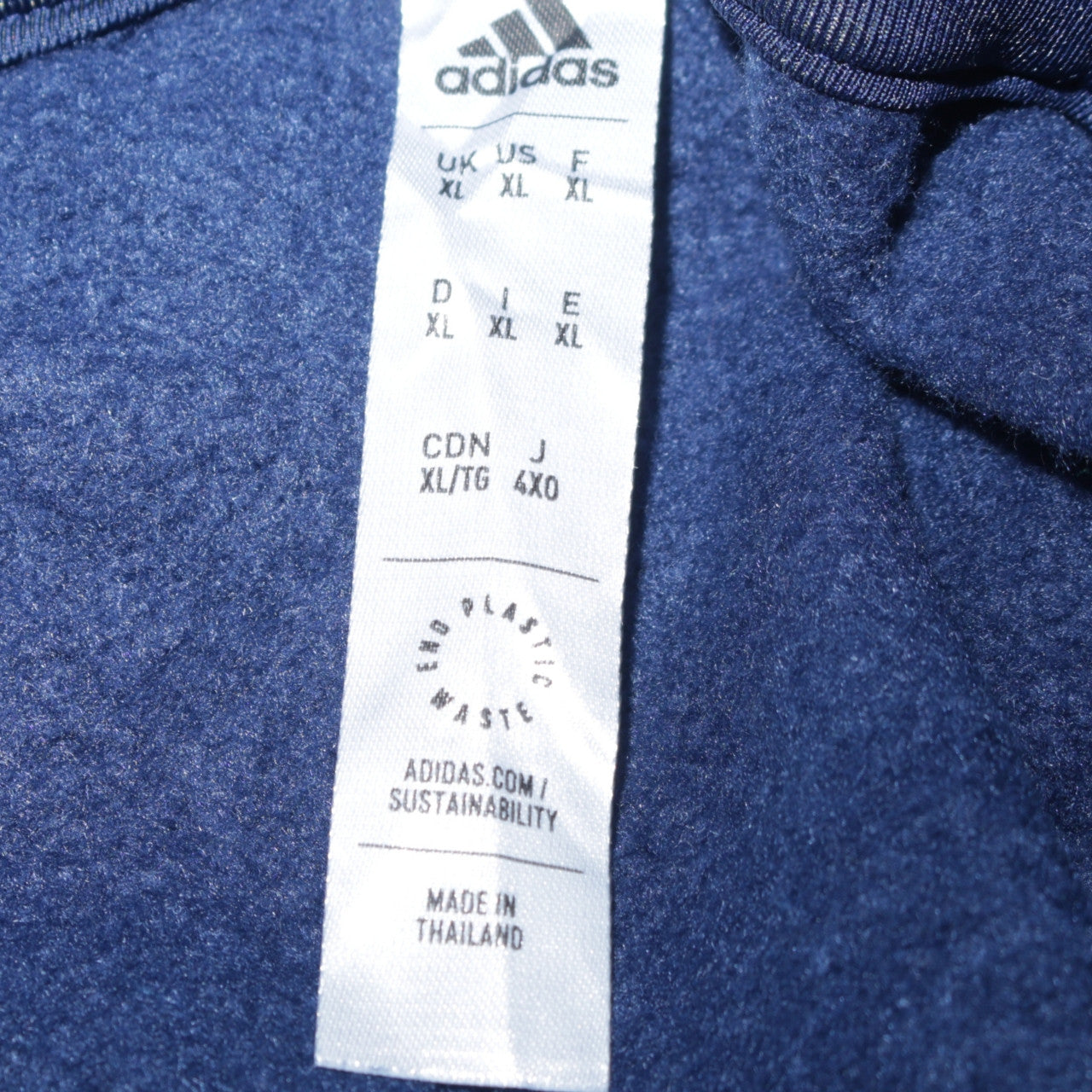 Adidas Men's Blue XL Pullover Hoodie Fleece Sports Sweatshirt