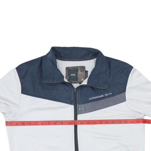 G-Star Raw Men's White & Navy Full Zip Sweatshirt XL