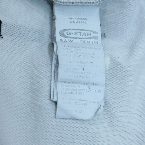 G-Star Raw Men's White & Navy Full Zip Sweatshirt XL