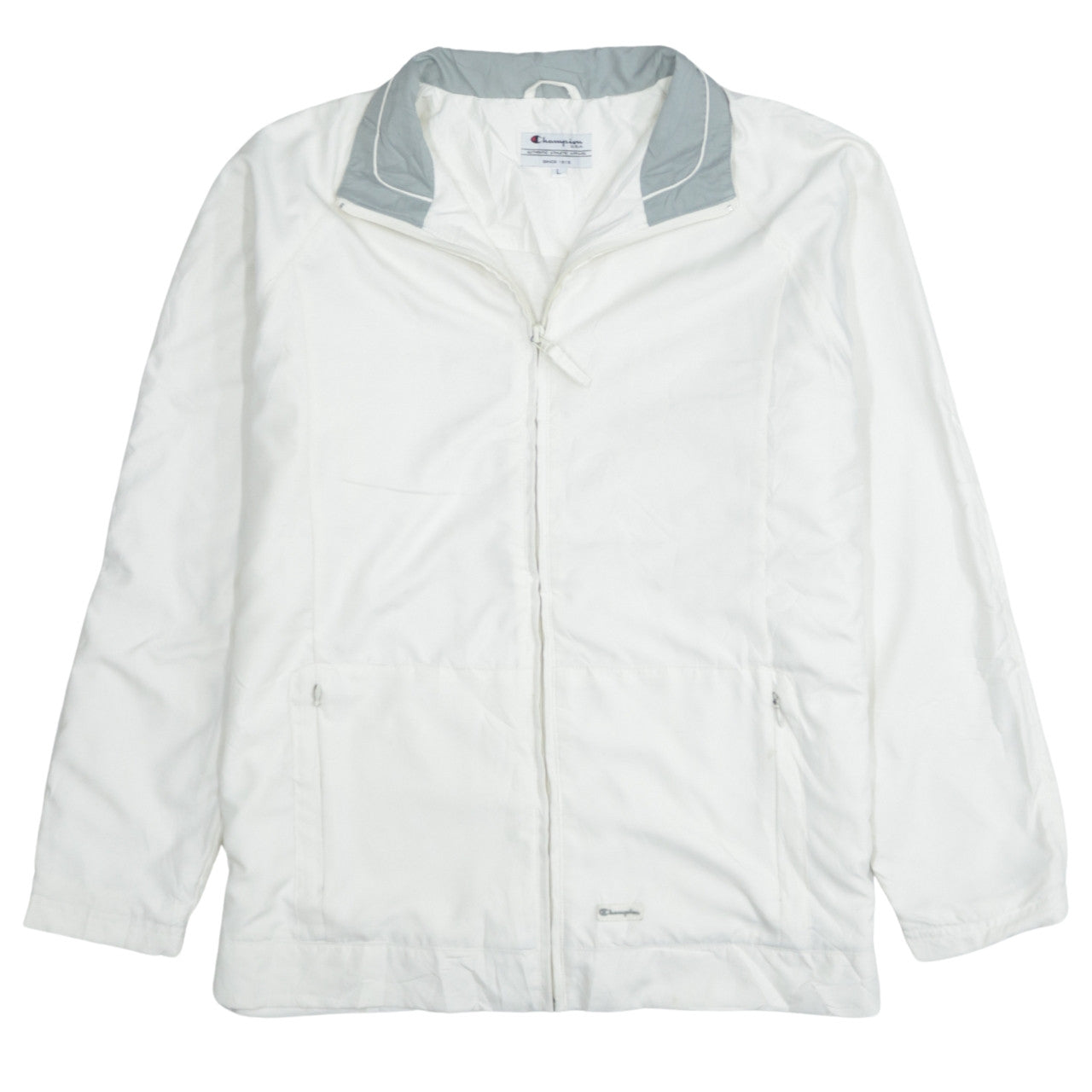 Champion Men's White Lightweight Windbreaker Jacket L