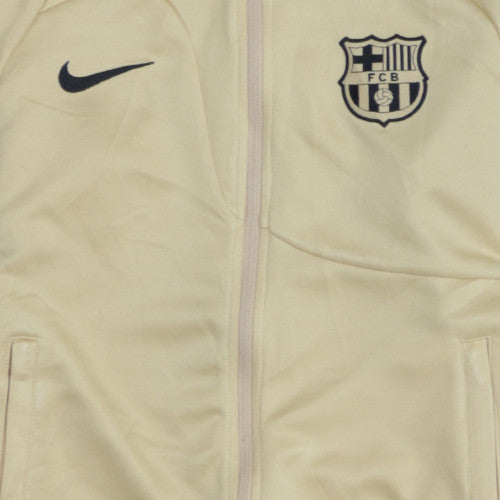 Nike Boys Beige Full Zip Barcelona Sweatshirt Size 14 Years