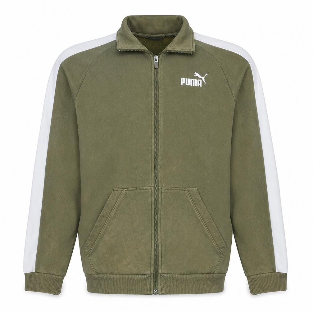 Puma Men's Green XS Full Zip Sweatshirt with Logo