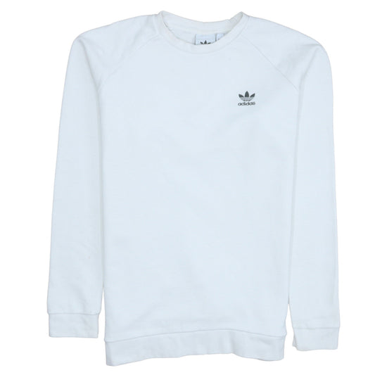 Adidas Men's White Crew Neck Pullover Sweatshirt Size M