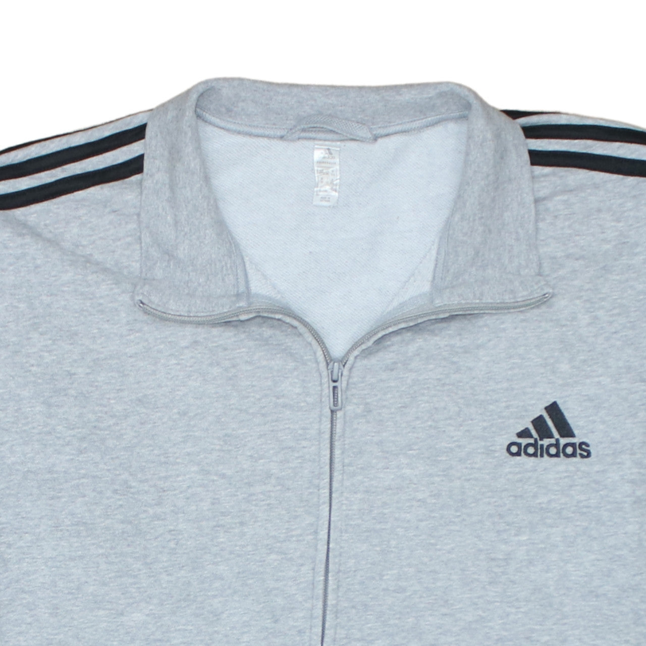 Adidas Mens Grey Full Zip Sweatshirt Size L Sports Style
