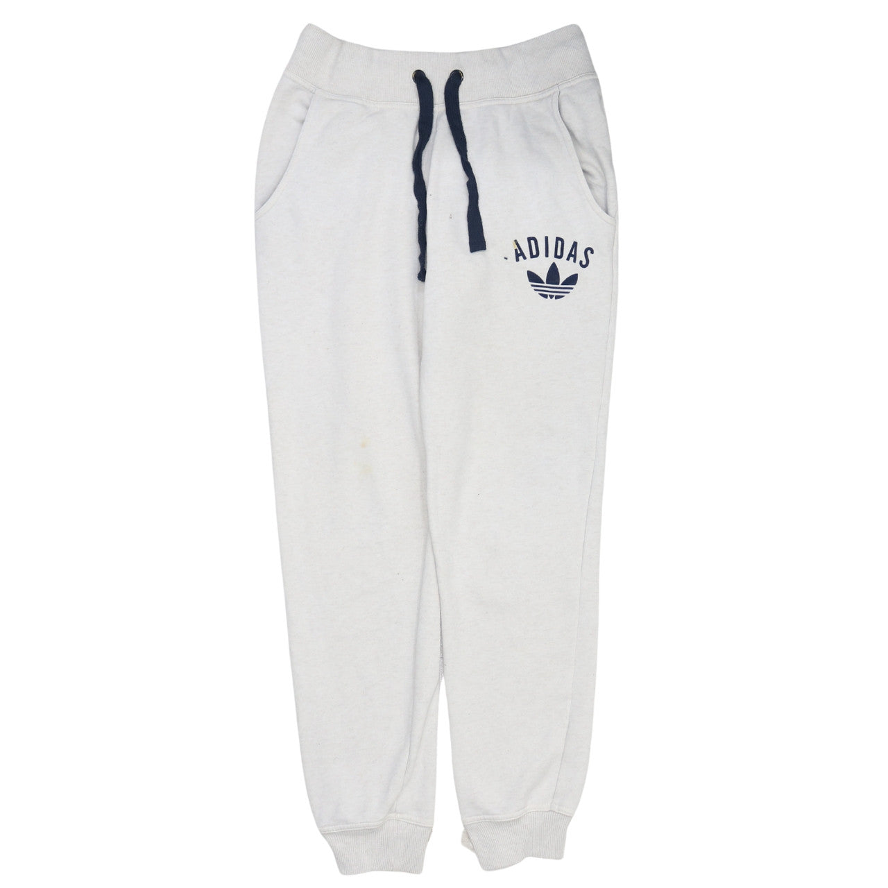 Adidas Womens White Jogger Sweatpants Size 12 Elastic Waist Comfort Fit