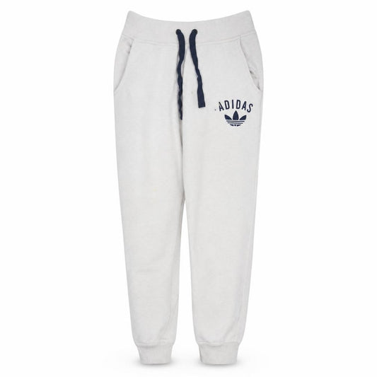 Adidas Womens White Jogger Sweatpants Size 12 Elastic Waist Comfort Fit