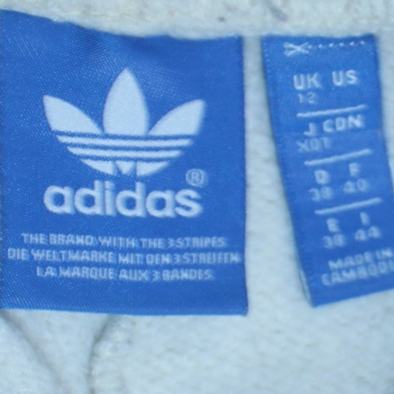 Adidas Womens White Jogger Sweatpants Size 12 Elastic Waist Comfort Fit